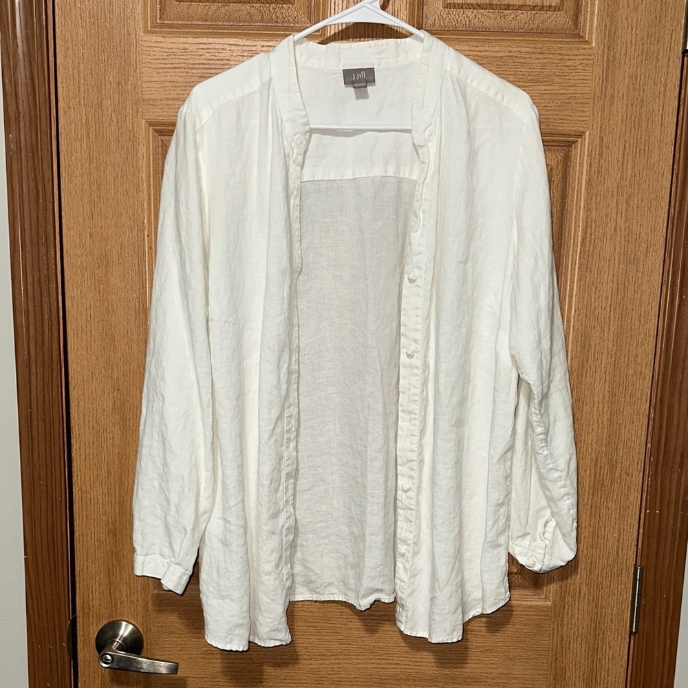 J. Jill White Button Down Shirt